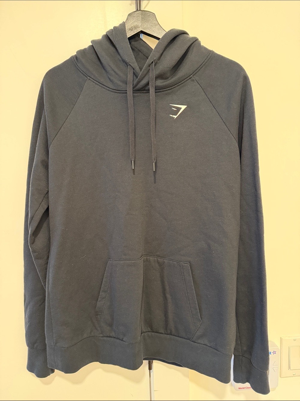 Women’s Black Hooded Pullover Sweatshirt with Subtle Gymshark Logo